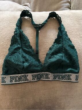 PINK Victoria's Secret Green Lace Bralette